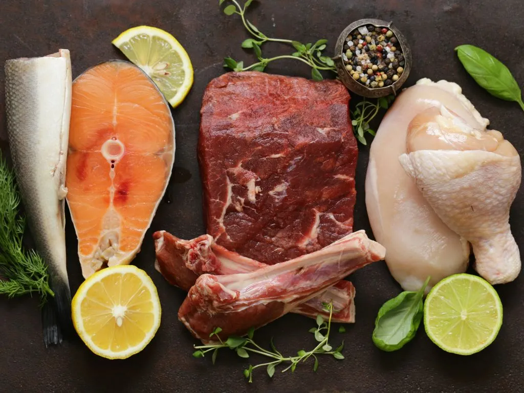 Photo de viande, volaille et poisson