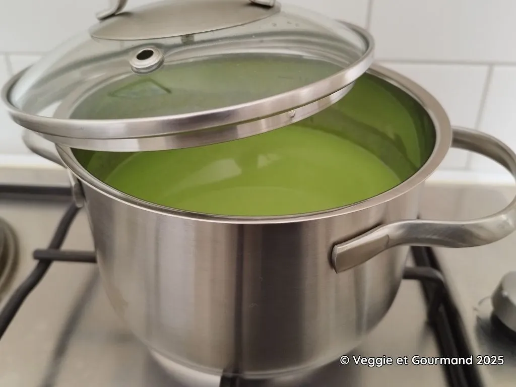 Marmite de soupe aux poireaux