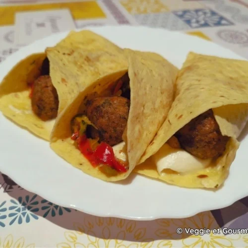 Wrap falafel poivron feta