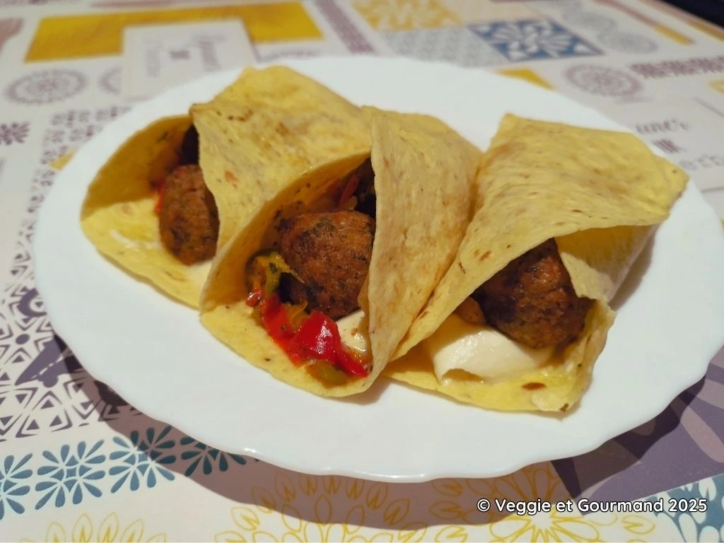 Wrap falafel poivron feta